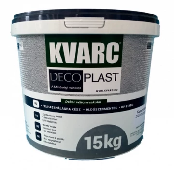 Kvarc Decoplast Silicon vékonyvakolat fehér K1,5 mm 15 kg