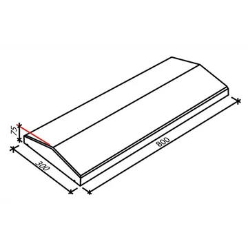 Kerítésfedlap 30*80 cm