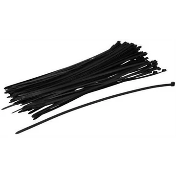 Gyorskötöző fekete 3,6x250mm 50db STREND PRO