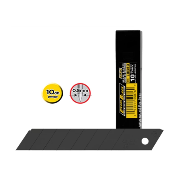 OLFA LBB-10 18 mm feketepenge 10db/cs