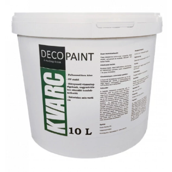 Kvarc Decopaint homlokzatfesték fehér 10l