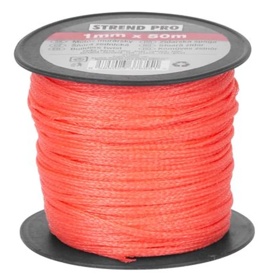Kőműves zsinór 1,7mm 50m piros STREND PRO