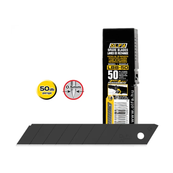 OLFA LBB-50 18 mm feketepenge 50db/cs