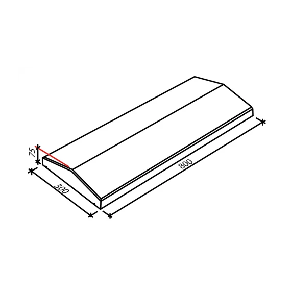 Kerítésfedlap 30*80 cm