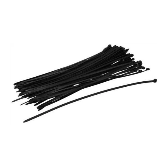 Gyorskötöző fekete 3,6x250mm 50db STREND PRO