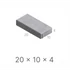 Parkettkő 4 cm szürke 10x20 (50db/m2 16,2 m2/rlp) 